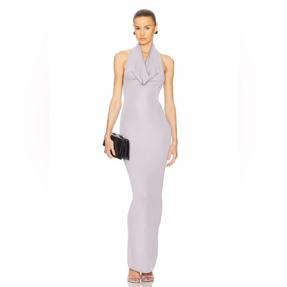 Helsa Dresses & Skirts - Helsa Revolve Aaliyah Lavender Knit Convertible Halter Backless Maxi Dress Sz M